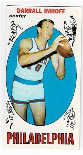 1969 Topps Basketball #4 Darrall Imhoff - Philadelphia 76ers RC